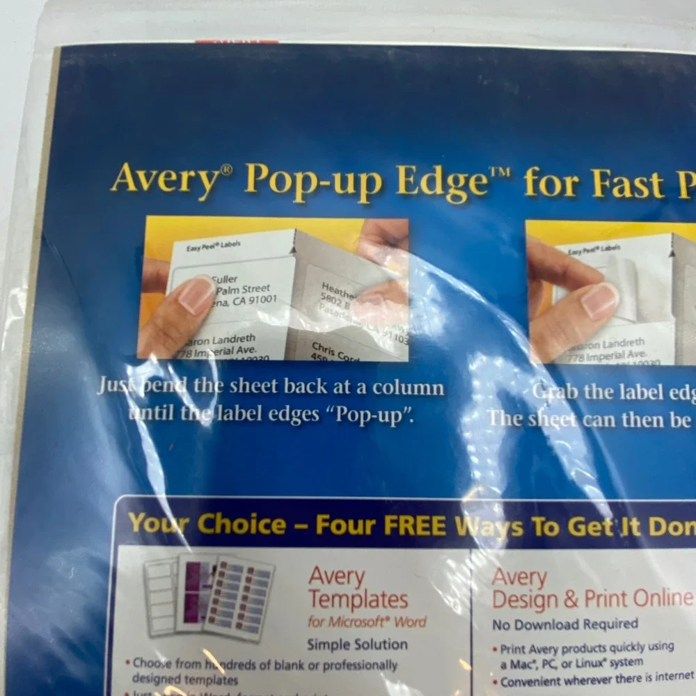 Avery 240ct Address Return Labels White 8160 8195 Inkjet Combo Pack Shipping
